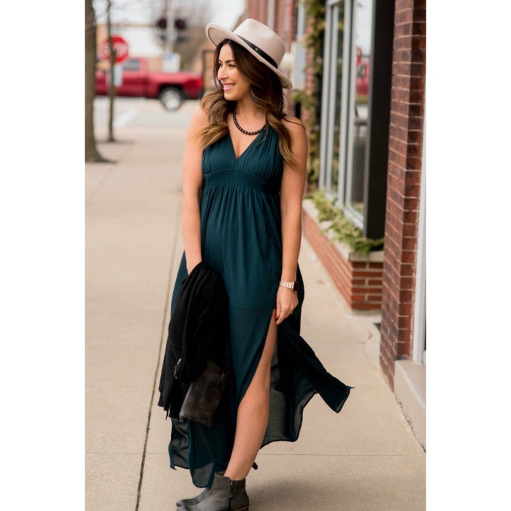 Betsey’s Boutique cross back strap maxi dress
